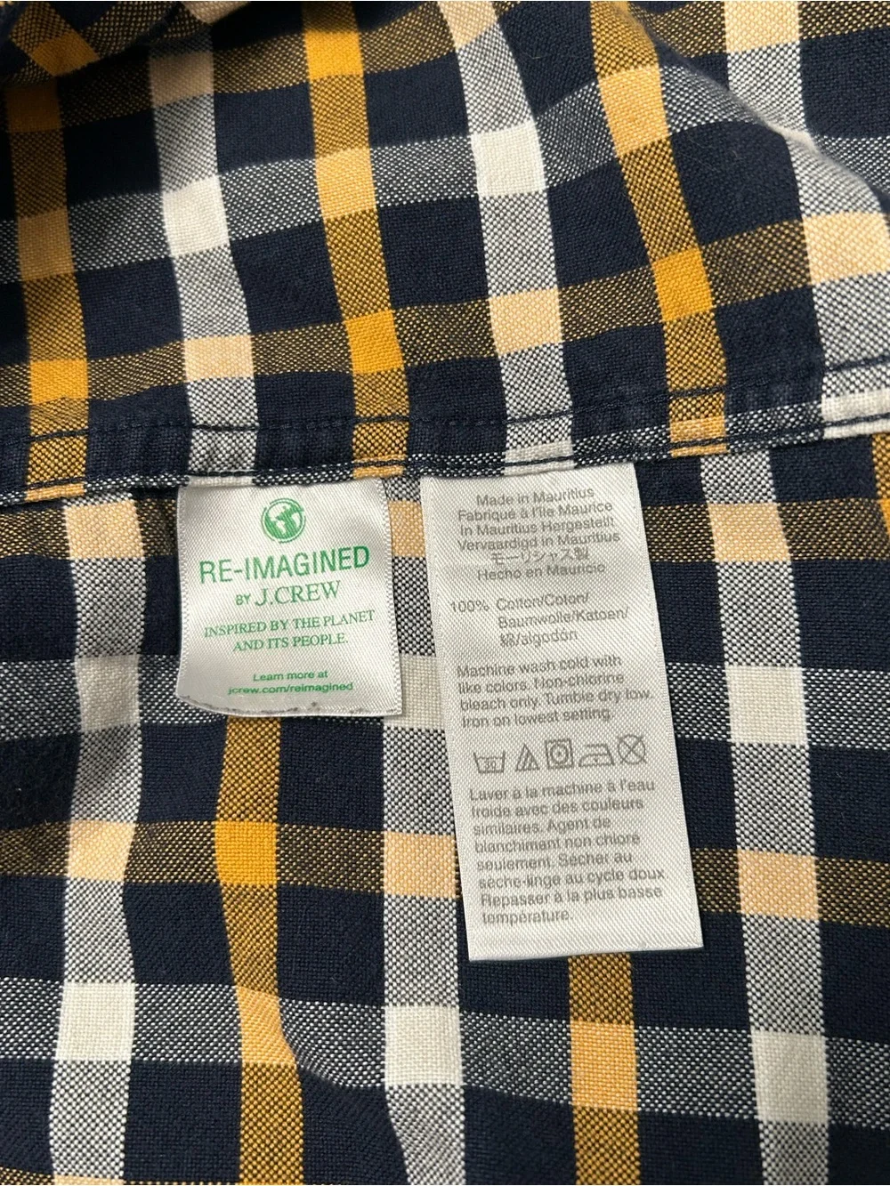 J.Crew Men’s Flex Oxford Slim Fit Plaid Button Down Shirt Size L 100% Cotton